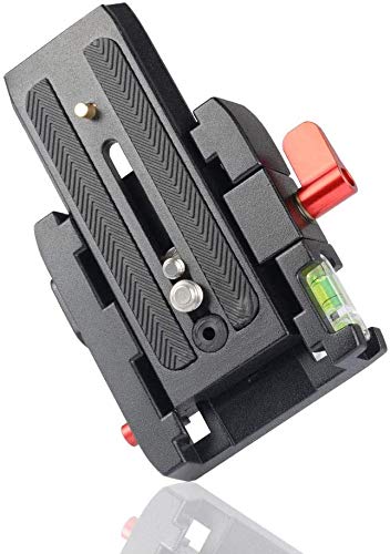 HIFFIN® Universal Quick Release Camera Adapter Mount System with Slide Plate with 1/4" and 3/8" Screws for Benro, Manfrotto & Other Professional Tripods (Quick Release Plate) - Image 1