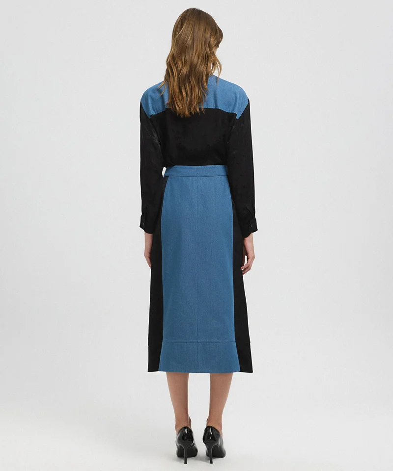 Ipekyol  Mixed Color-Block Skirt for Women | Best Price UAE