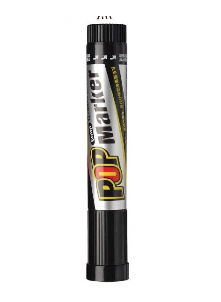 AIWANTO Aiwanto 6Pcs Felt Tip Colored Jumbo Marker Waterproof Permanent Ink Neon Glass Markers (20mm)  - Image 3