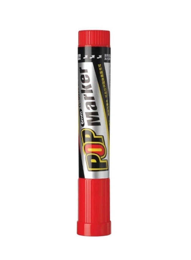 AIWANTO Aiwanto 6Pcs Felt Tip Colored Jumbo Marker Waterproof Permanent Ink Neon Glass Markers (20mm)  - Image 4