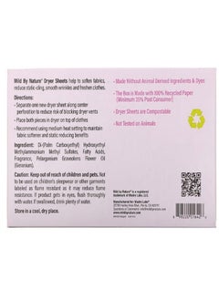 mild by Nature Dryer Sheets Geranium 40 Compostable Sheets  - Image 2