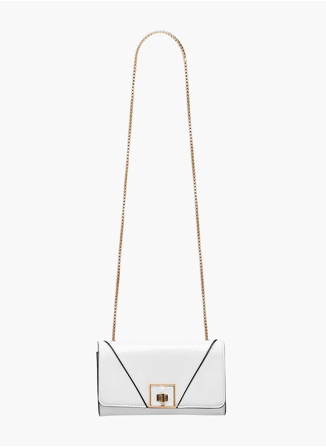 Celeste Women Textured Clutch with Chain Strap  - Image 2