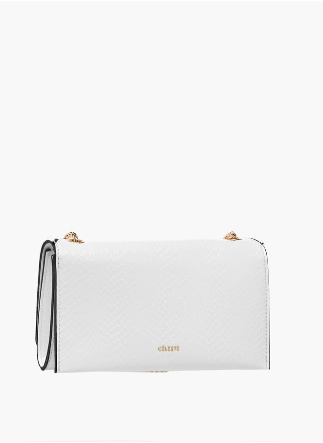 Celeste Women Textured Clutch with Chain Strap  - Image 3