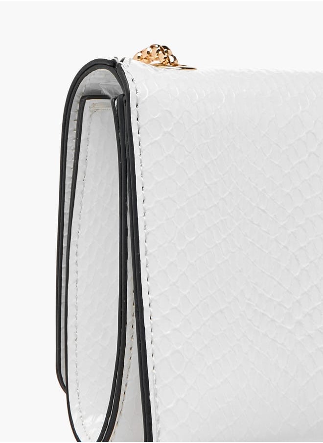 Celeste Women Textured Clutch with Chain Strap  - Image 5