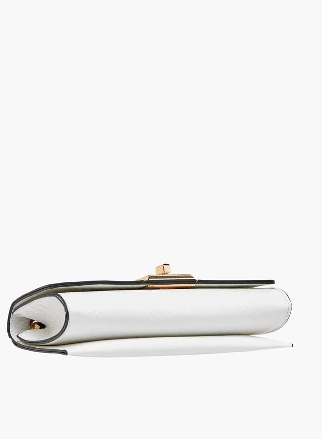 Celeste Women Textured Clutch with Chain Strap