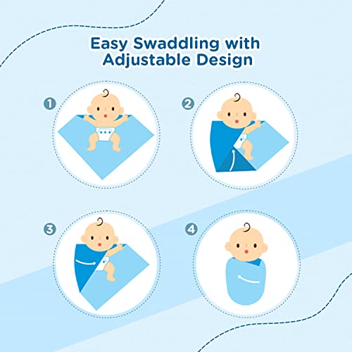 Mee Mee 3 in 1 Baby Bed | Sleeping Bag & Carry Nest | Hooded Wrapper for Newborn Baby | Warm and Soft Swaddle Wrapper | Double Layered Sleeping Bag for Newborn Babies, Blue - Image 5