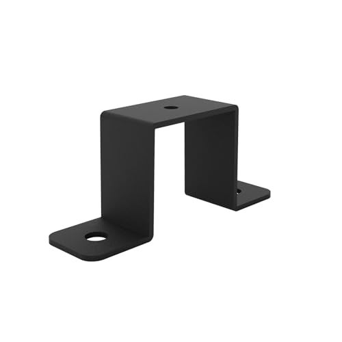 Wpbhk 8Pcs Square Tube Strap Clamp for 1-1/2" x 1-1/2" Square Pipe, Strap Post Ties, Metal U Clamp Bracket Square Pipe Clamp, Powder Coated Black Square Tube Buckle - Image 4
