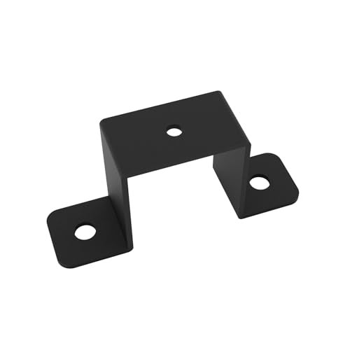 Wpbhk 8Pcs Square Tube Strap Clamp for 1-1/2" x 1-1/2" Square Pipe, Strap Post Ties, Metal U Clamp Bracket Square Pipe Clamp, Powder Coated Black Square Tube Buckle - Image 5