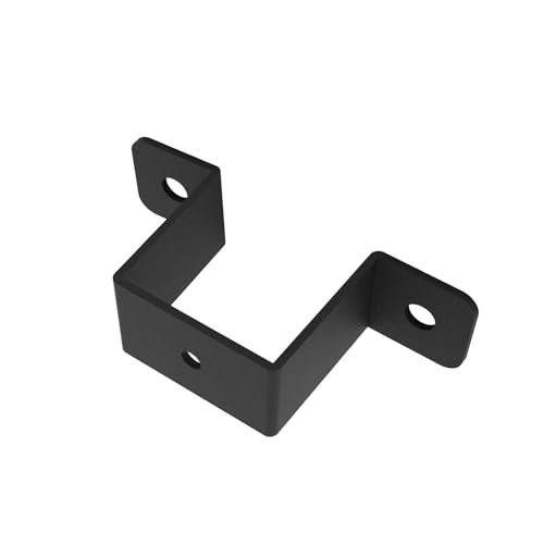 Wpbhk 8Pcs Square Tube Strap Clamp for 1-1/2" x 1-1/2" Square Pipe, Strap Post Ties, Metal U Clamp Bracket Square Pipe Clamp, Powder Coated Black Square Tube Buckle - Image 3