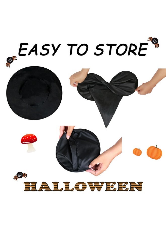 Orgrimmar 12 Pcs Halloween Witch Hats With Hanging Pope, 32 3D Pcs Bat Stickers For Halloween Party Decorations, Outdoor And Indoor Hanging Decorations  - Image 3