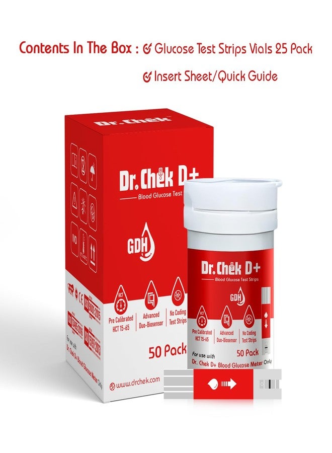 Dr. Chek D+ Blood Glucose Strips - 50 Pack - Image 4