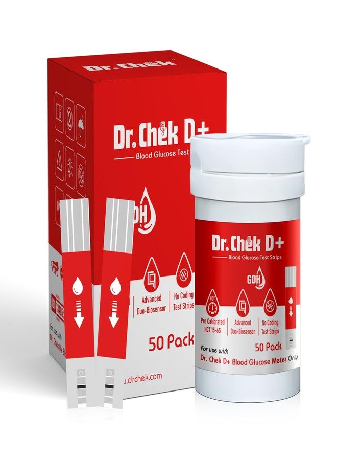 Dr. Chek D+ Blood Glucose Strips - 50 Pack - Image 2