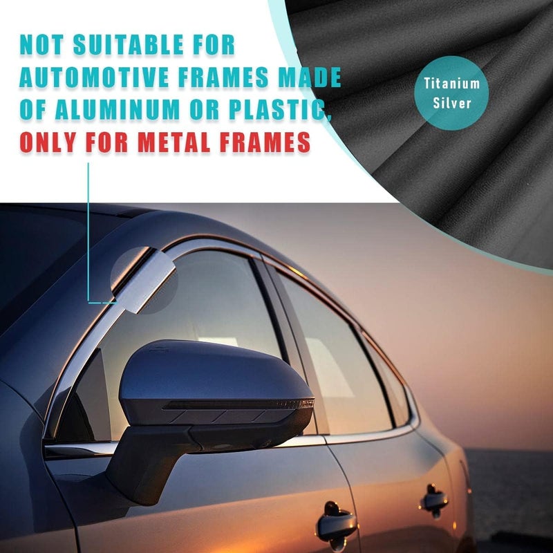 Excefore Car Window Shades, 2 PCS Auto Side Rear Magnetic Windshield Curtains, UV Protection and Sun Heat Blocker Window Covers, Universal Fit Most of Cars, SUV, MPV (Black-Back Window, 31.1x19 In) - Image 5