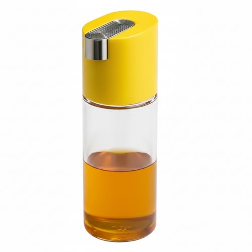 PRIME PICK 500ml Oil Dispenser Bottle for Kitchen Leak-Proof Glass Jar with Auto Flip Cap & Stainless Steel No-Drip Spout, Transparent Container for Olive Oil, Vinegar, Soy Sauce, BBQ & Salad Dressing - Image 1