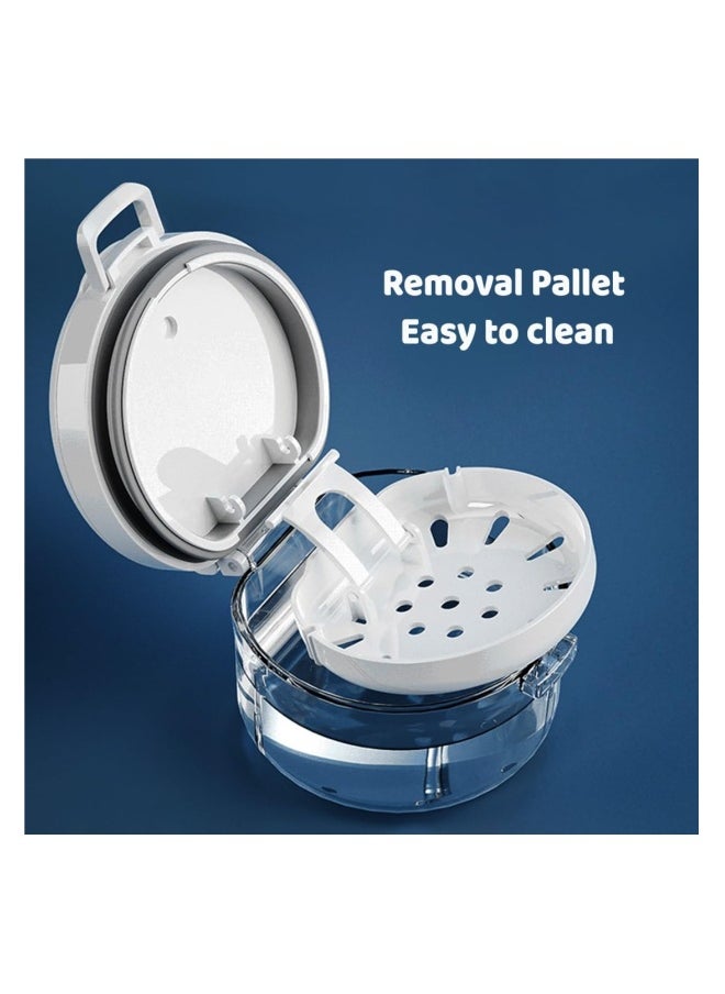 Generic - Clear Denture Case with Strainer Basket, Denture Case, Retainer Case,Denture Storage Soak Container for Travel, Mouth Guard Cleaning Case, Braces Holder Cleaner Cup for Travel (White) - Image 1
