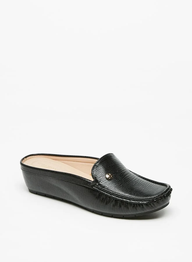 Flora Bella By Shoexpress Women's Textured Slip-On Mules