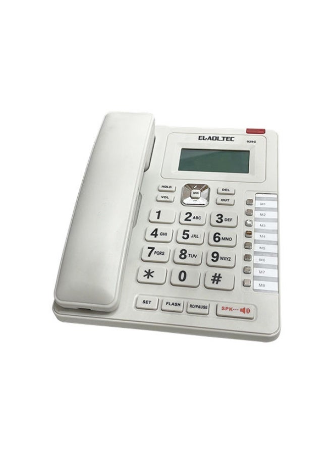 EL-Adl.Tec Corded Landline Phone, White - 929BE - Image 1