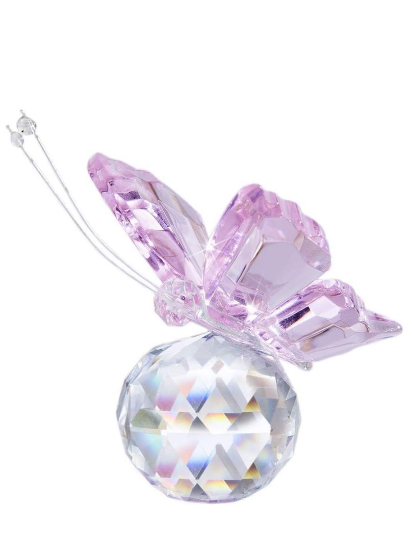 GROWSTEADY Crystal Butterfly Paperweight Figurine for Home Decor or Birthday Gift - Image 1