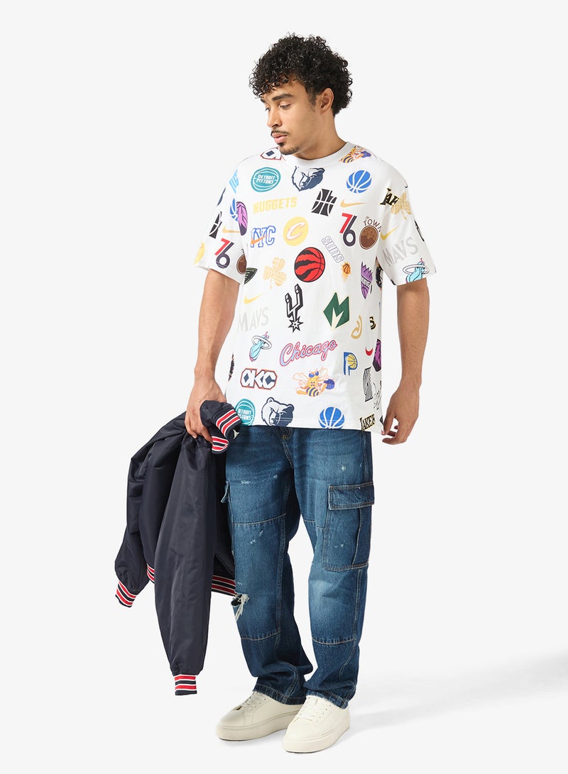 Nike Nba T31 All-Over Print Short Sleeve T-Shirt - Image 4