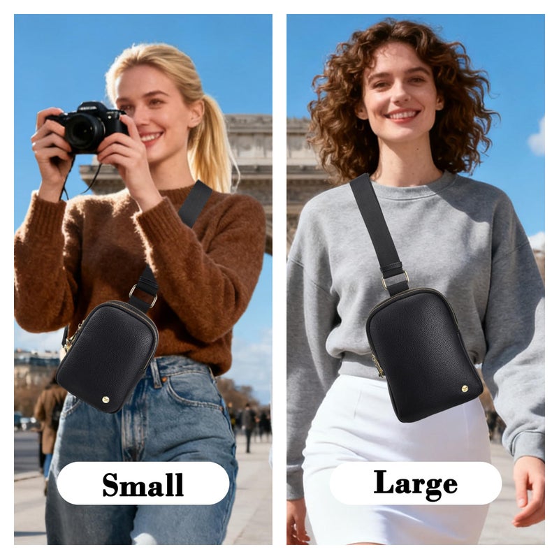 INICAT Small Sling Bag for Women Everyday & Travel Crossbody Bags Lightweight Cross Body Purses Vegan Leather(anti theft) - Image 2