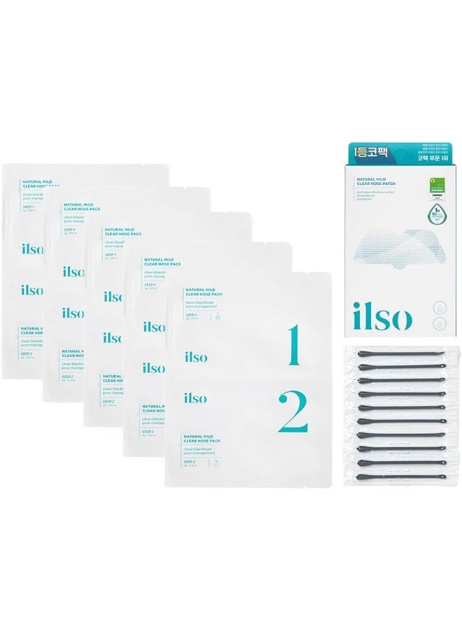 ilso Natural Mild Clear Nose Patch/Blackhead Remover For Nose/Targets Pores & Pimples/Facial Skin Care/Dermatologist Approved/Korean Skin Care To Absorb Acne Nose Gunk (5 Pcs) - Image 2