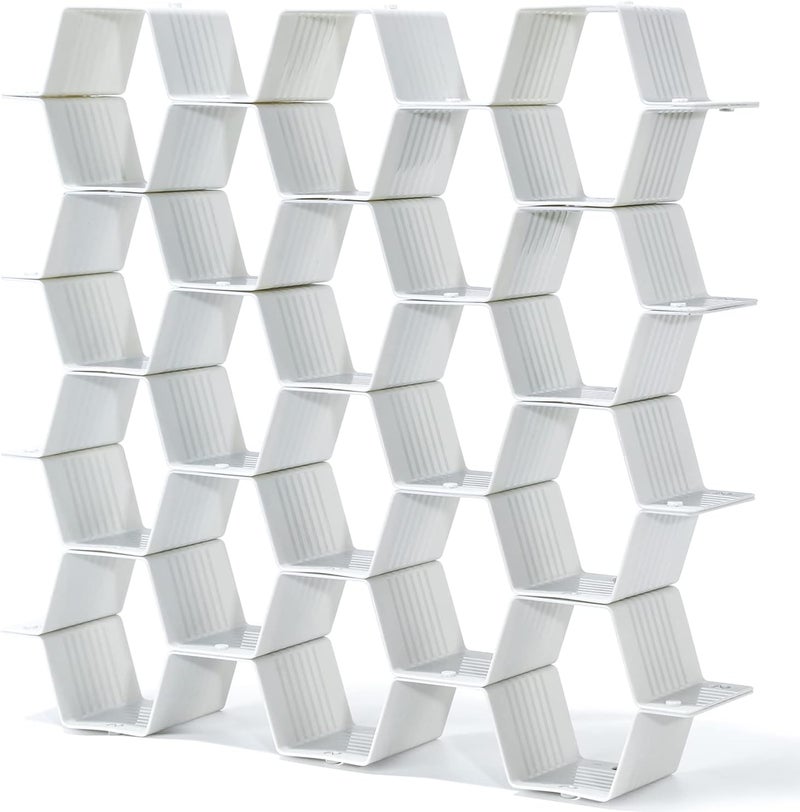 Natzerat Honeycomb drawer organizer and divider, underwear, socks, tie sorter, office supplies and sundry sorting 32 pieces (Grey) - Image 3