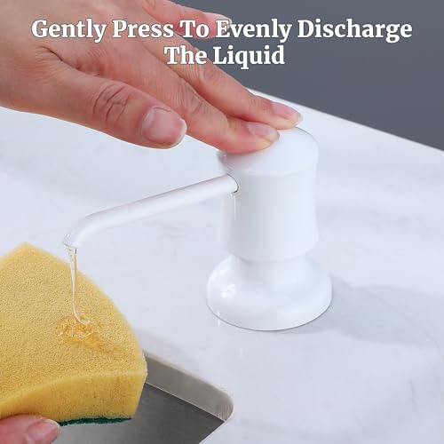 Ultimate Unicorn Sink Soap Dispenser for Kitchen Sink White Upgrade with 40" Silicone Extension Tube Kit, Connect to Your Soap Bottle Directly - Image 4