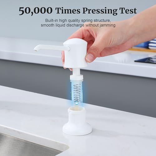 Ultimate Unicorn Sink Soap Dispenser for Kitchen Sink White Upgrade with 40" Silicone Extension Tube Kit, Connect to Your Soap Bottle Directly - Image 5