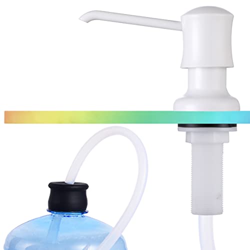 Ultimate Unicorn Sink Soap Dispenser for Kitchen Sink White Upgrade with 40" Silicone Extension Tube Kit, Connect to Your Soap Bottle Directly - Image 1