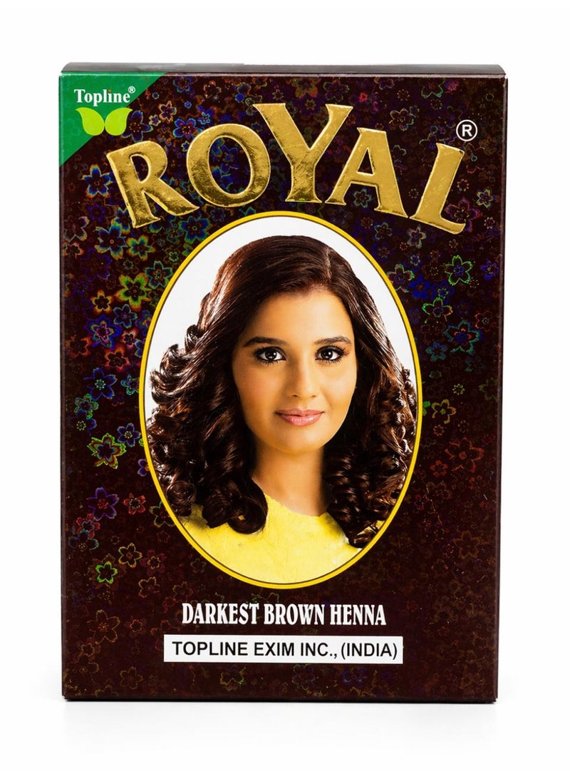 Topline Royal Darkest Brown Henna Hair Dye