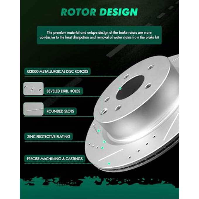ريحني Scitoo 1204208843206Eg00031387 دوارات فرامل خلفية مناسبة ل 20082012 لإنفينيتي ex352013 لإنفينيتي ex3720112012 لإنفينيتي G2520052008 لإنفينيتي G3520092013 لإنفينيتي G37 - Image 5