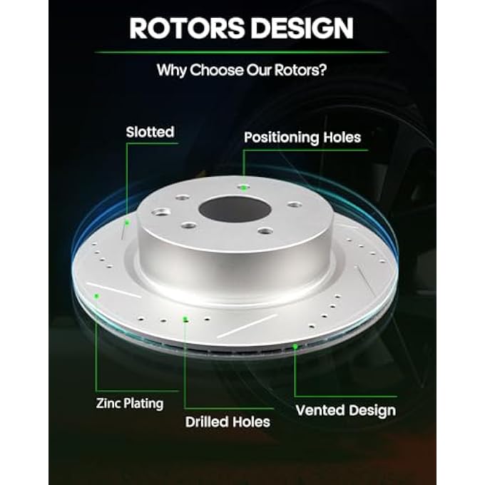 ريحني Scitoo 1204208843206Eg00031387 دوارات فرامل خلفية مناسبة ل 20082012 لإنفينيتي ex352013 لإنفينيتي ex3720112012 لإنفينيتي G2520052008 لإنفينيتي G3520092013 لإنفينيتي G37 - Image 3