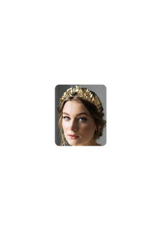 Chargances Bridal Gold Leaf Crown Headband Bridal Tiara Gold Leaf headpiece for Wedding Prom Festival Bridesmaid Hair Accessoriecs(Gold)  - Image 1