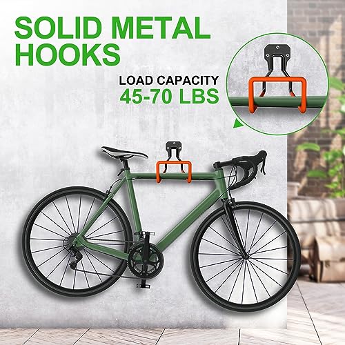 socdeer Metal Garden Hose Holder - Heavy Duty Wall Mount with 4 Screw, Expandable Hose Reel, Hanger with 4 Hooks ((2 PCS)) - Image 3