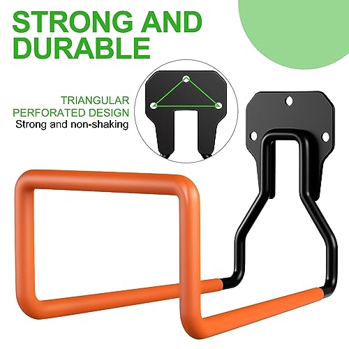 socdeer Metal Garden Hose Holder - Heavy Duty Wall Mount with 4 Screw, Expandable Hose Reel, Hanger with 4 Hooks ((2 PCS)) - Image 2