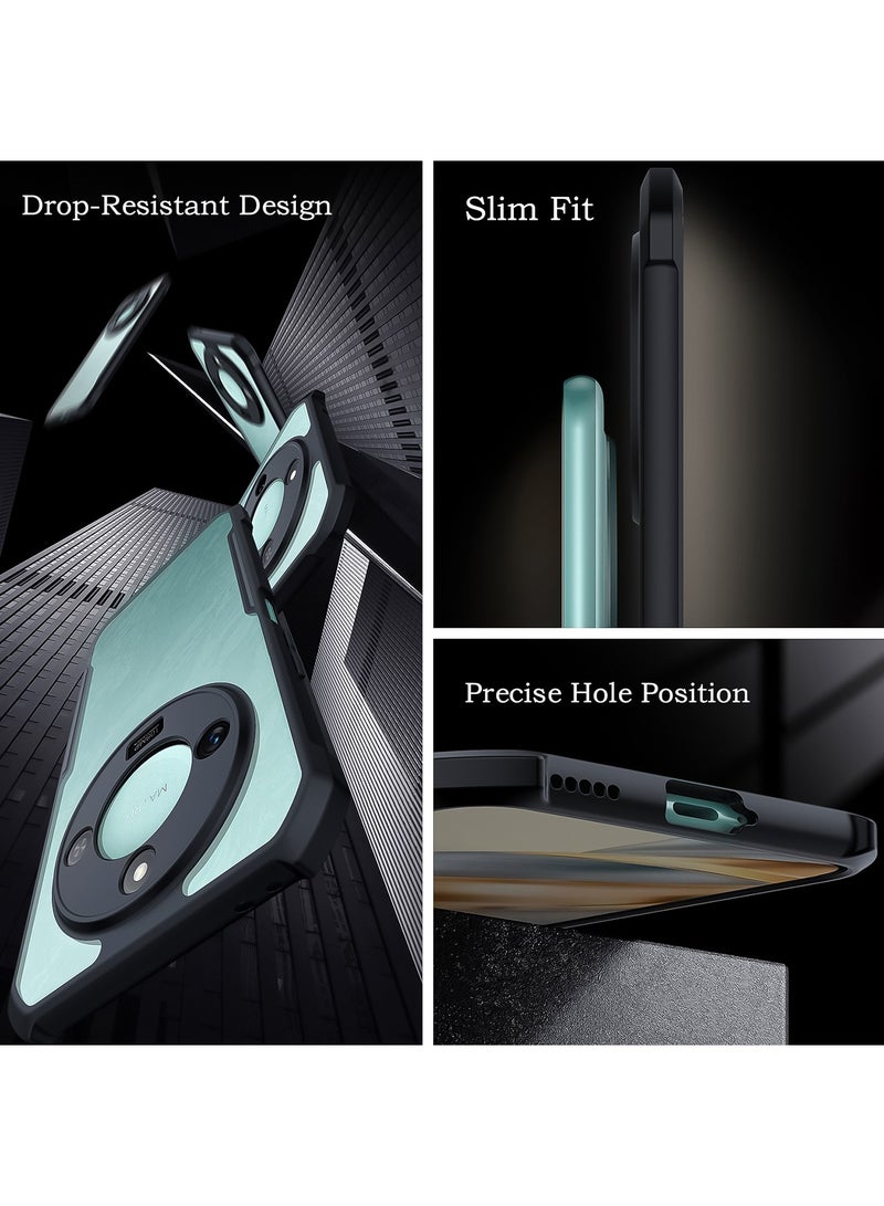 general For Honor X9C Smart Cover Case, Camera Lens Protection Back Cover, TPU+PC Shockproof Bumper Mobile Phone Case, Transparent Anti-Yellowing Slim Fit Protective Casing - Image 5