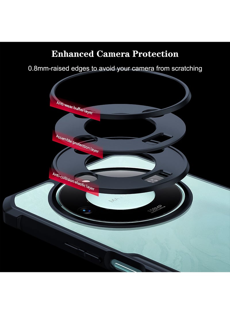 general For Honor X9C Smart Cover Case, Camera Lens Protection Back Cover, TPU+PC Shockproof Bumper Mobile Phone Case, Transparent Anti-Yellowing Slim Fit Protective Casing - Image 3