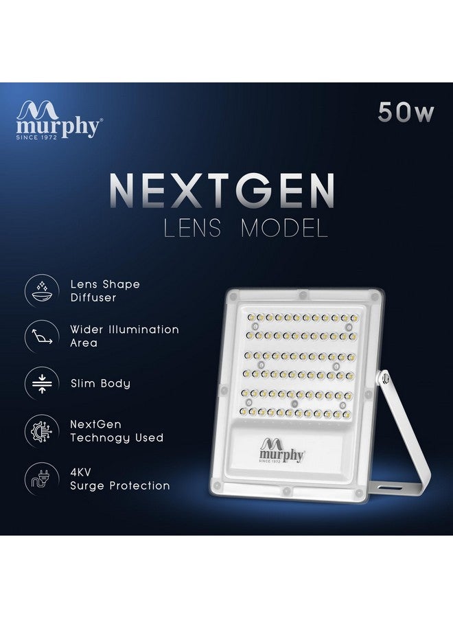 Murphy Lens Model LED 50W LED Flood Light, IP65 Rated Outdoor Light Pack of 1 (Cool White, BIS Approved) - Image 2