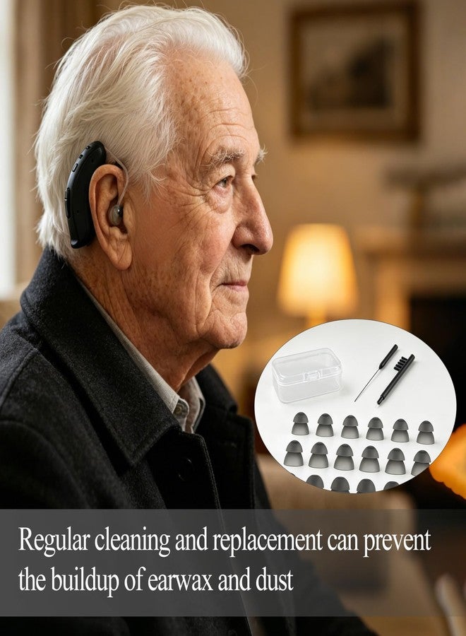 JFRHUDS 18Pcs Silicone Hearing Aid Domes,Ear Tips for Behind-the-Ear Hearing Aids - Image 2