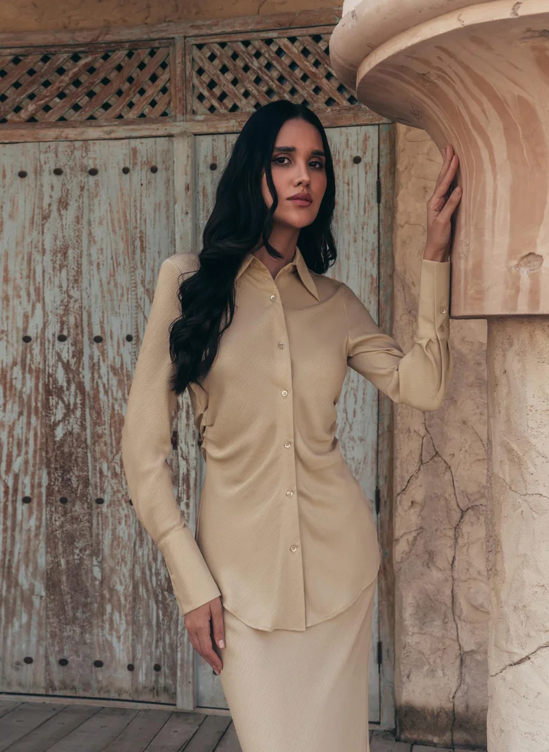 Lichi Textured maxi skirt