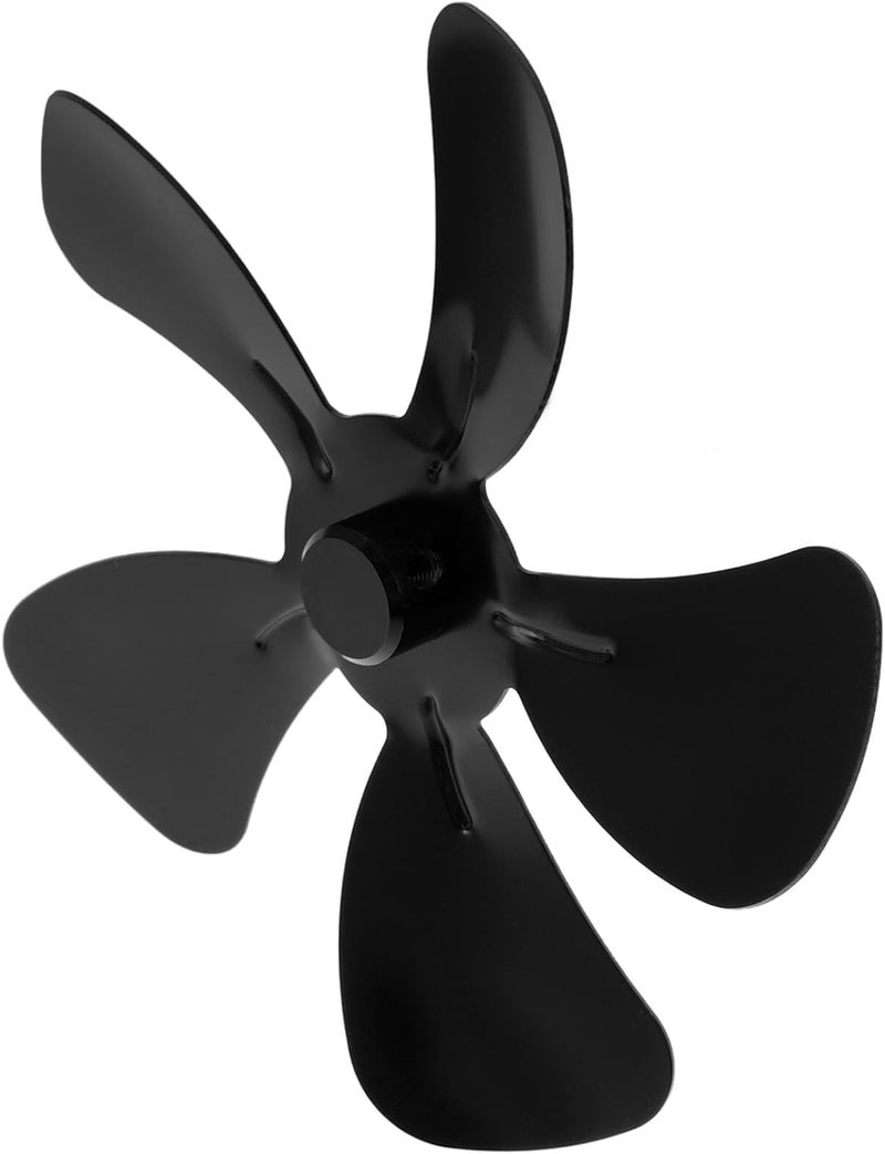 Fireplace Fan Replacement Blades 125mm Aluminum Alloy Small 5-blade Stove Fan Accessory for Wood Burning Stove Heating Circulation - Image 1