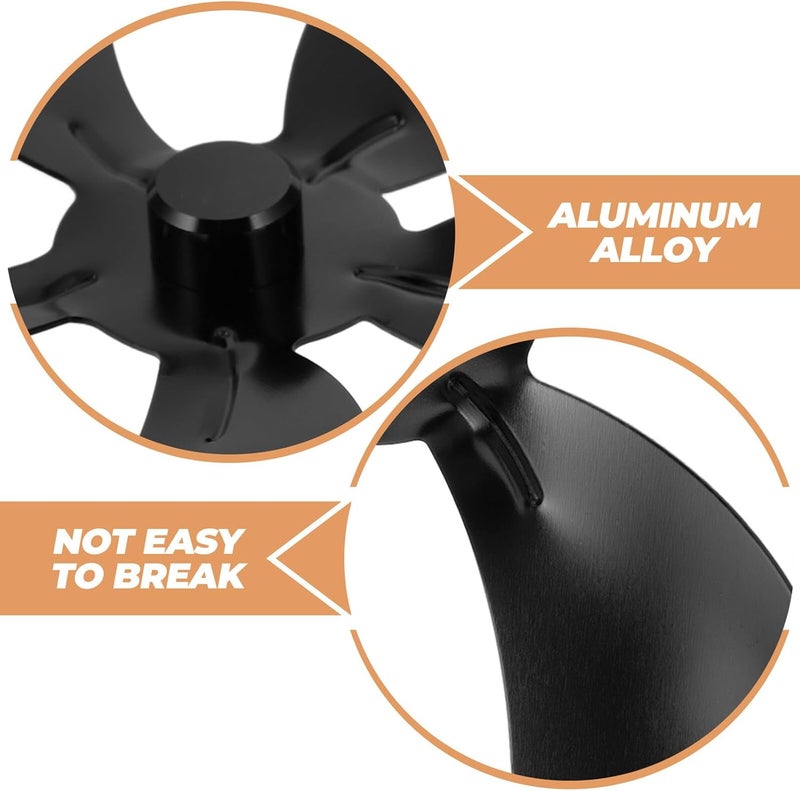 Fireplace Fan Replacement Blades 125mm Aluminum Alloy Small 5-blade Stove Fan Accessory for Wood Burning Stove Heating Circulation - Image 3