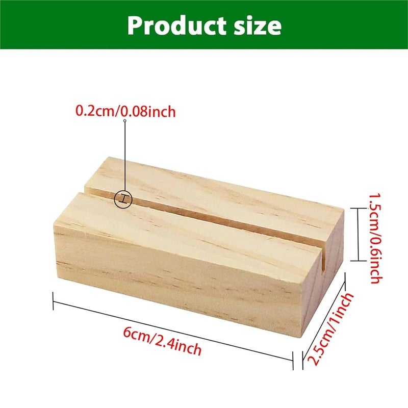Wood Place Card Holders Photo & Picture Stand Card Holder, Party Poster Paper Wedding Table Number Holders(20pcs) - Image 2