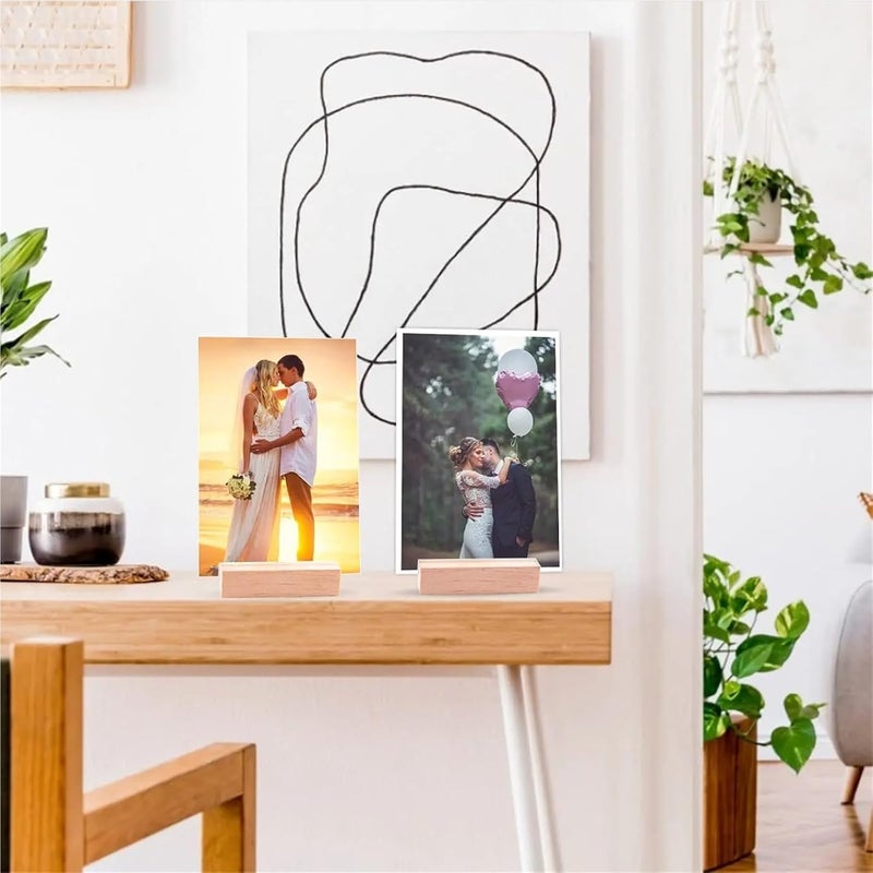 Wood Place Card Holders Photo & Picture Stand Card Holder, Party Poster Paper Wedding Table Number Holders(20pcs) - Image 5