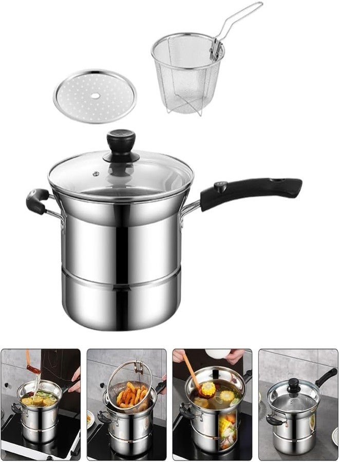 BIRZAR The Multifunctional Cooking Fry Pot 22CM offers durability, versatility, efficiency, and convenience—making it an essential cookware solution for every kitchen - Image 5