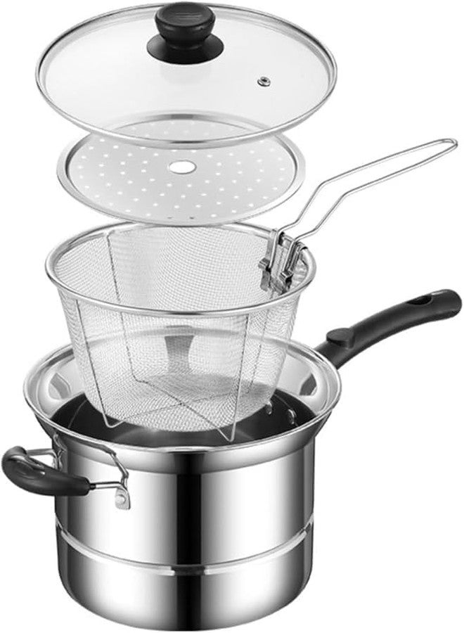 BIRZAR The Multifunctional Cooking Fry Pot 22CM offers durability, versatility, efficiency, and convenience—making it an essential cookware solution for every kitchen - Image 1