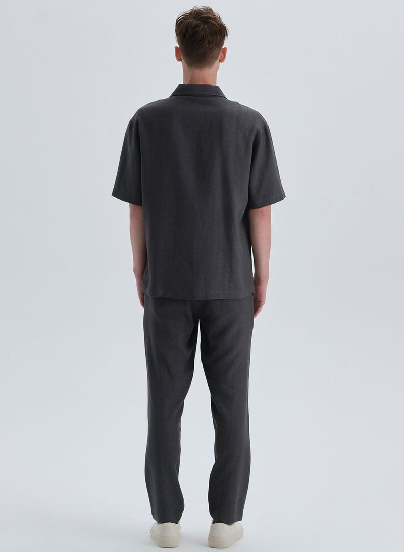 dagi Linen blend straight trousers - Image 2