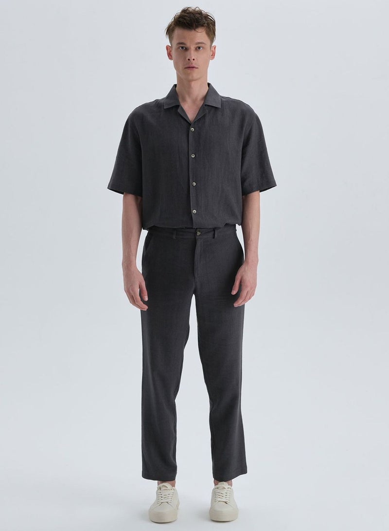 dagi Linen blend straight trousers - Image 1