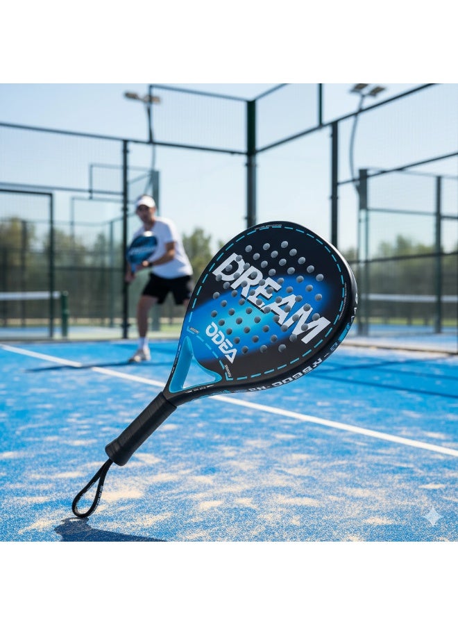 أوديا مضرب البادل أوديا دريم - للمستوى المتوسط والمتقدم - نواة من إسفنج EVA الناعم - إطار من الكربون - باللونين الأسود والأزرق - Image 2