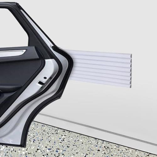 Rubber Bond Garage Wall Protectors - 4in x 12ft Strong Self-Adhesive Rubber Bumper Protectors for Garage Walls - Waterproof and Anti-Scratch Garage Wall Protector for Car Doors (White) - Image 3